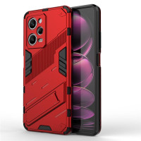 Хибриден гръб със стойка марка BIBERCAS за Xiaomi Redmi Note 12 Pro 5G - червен