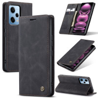 Калъф страничен flip марка CASEME за Xiaomi Redmi Note 12 Pro 5G – черен