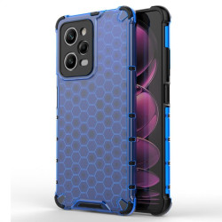 Хибриден гръб с ромбоидна шарка за Xiaomi Redmi Note 12 Pro 5G - син