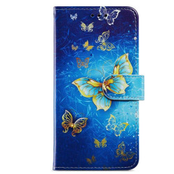 Кожен калъф тип портмоне за Xiaomi Redmi Note 12S - пеперуди