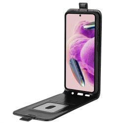 Кожен калъф flip за Xiaomi Redmi Note 12S - черен