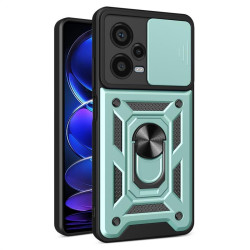Хибриден гръб със стойка за Xiaomi Redmi Note 12 Pro+ 5G - зелен металик