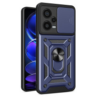 Хибриден гръб със стойка за Xiaomi Redmi Note 12 Pro+ 5G - тъмно син