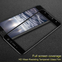 Удароустойчив стъклен протектор покриващ целия екран марка IMAK за HTC U11 - цвят черен