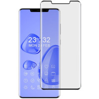 Удароустойчив стъклен протектор покриващ целия екран марка IMAK Pro за Huawei Mate 50 Pro - с черна рамка