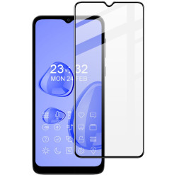 Удароустойчив стъклен протектор покриващ целия екран марка IMAK за Motorola E13 - с черна рамка