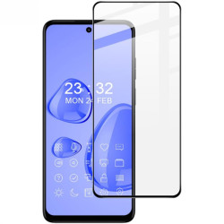 Удароустойчив стъклен протектор покриващ целия екран марка IMAK Pro за Motorola Moto G32 - с черна рамка