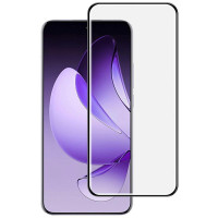 Извит удароустойчив стъклен протектор покриващ целия екран марка IMAK за OPPO Reno 13 Pro 5G - с черна рамка