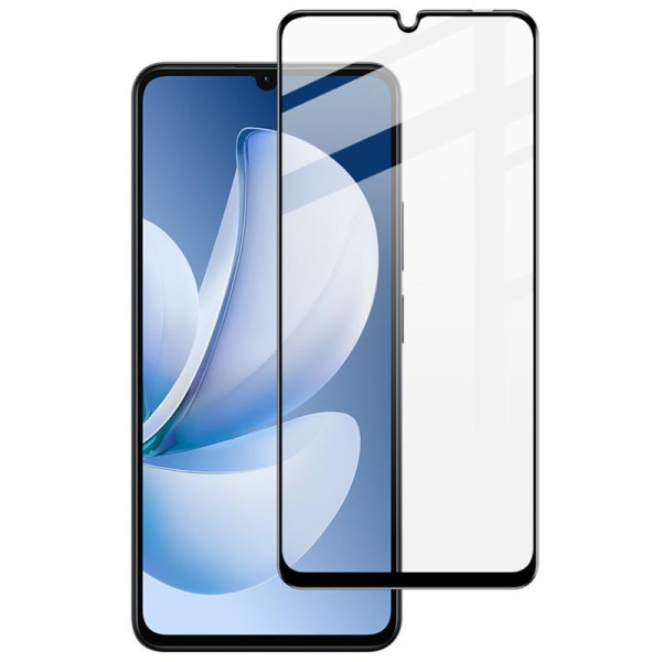 Извит удароустойчив стъклен протектор покриващ целия екран марка IMAK за Realme Note 70T - с черна рамка Извит удароустойчив стъклен протектор покриващ целия екран марка IMAK за Realme Note 70T - с черна рамка