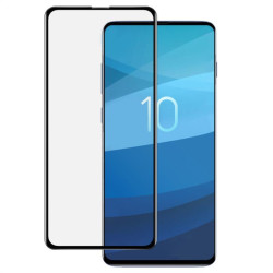 Извит 3D удароустойчив стъклен протектор покриващ целия екран марка IMAK за Samsung Galaxy S10e - цвят черен