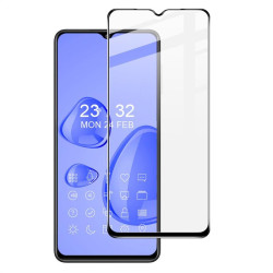 Удароустойчив стъклен протектор покриващ целия екран марка IMAK за Samsung Galaxy A22 5G - с черна рамка