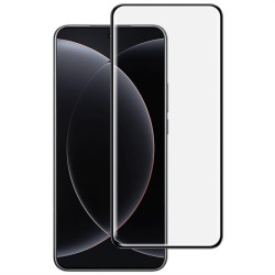 Извит удароустойчив стъклен протектор покриващ целия екран марка IMAK за Xiaomi 15 Ultra - с черна рамка