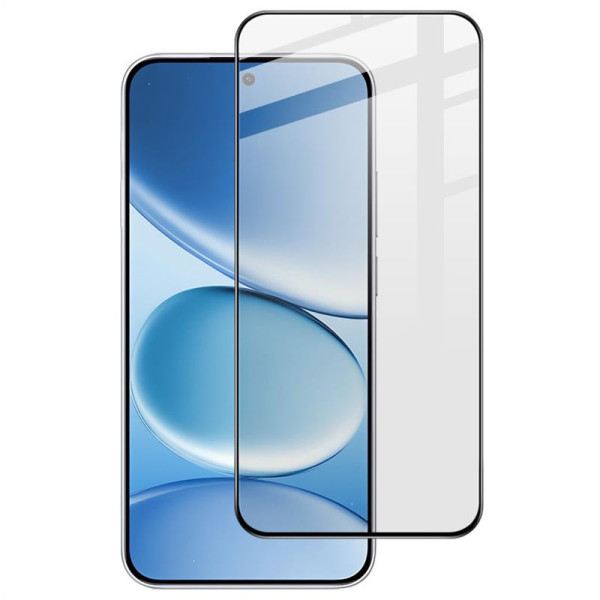 Извит удароустойчив стъклен протектор покриващ целия екран марка IMAK за Xiaomi Redmi Note 15 Pro 5G - с черна рамка Извит удароустойчив стъклен протектор покриващ целия екран марка IMAK за Xiaomi Redmi Note 15 Pro 5G - с черна рамка