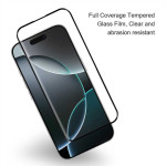 Удароустойчив стъклен протектор за екран марка AMORUS за iPhone 17 Pro - с черна рамка - 1 Удароустойчив стъклен протектор за екран марка AMORUS за iPhone 17 Pro - с черна рамка - 1