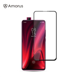 Удароустойчив стъклен протектор за екран марка AMORUS за Xiaomi Mi 9T - с черна рамка