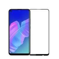 Извит 3D удароустойчив стъклен протектор покриващ целия екран за Huawei P40 Lite E - цвят черен