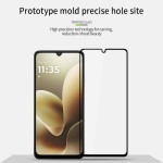 Извит 3D удароустойчив стъклен протектор покриващ целия екран за Motorola Moto G06 - с черна рамка - 0 Извит 3D удароустойчив стъклен протектор покриващ целия екран за Motorola Moto G06 - с черна рамка - 0