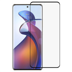 Удароустойчив стъклен протектор за Motorola Edge 30 Fusion 5G - черна рамка
