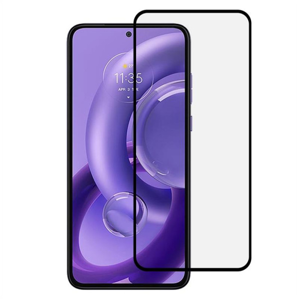 Удароустойчив стъклен протектор за Motorola Edge 30 Neo - с черна рамка Удароустойчив стъклен протектор за Motorola Edge 30 Neo - с черна рамка