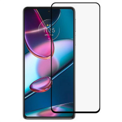 Удароустойчив стъклен протектор за Motorola Edge 30 Pro - с черна рамка