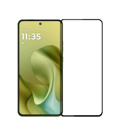 Извит 3D удароустойчив стъклен протектор покриващ целия екран за Motorola G86 5G - с черна рамка