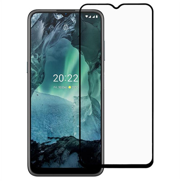 Удароустойчив стъклен протектор за Nokia G11/G21 - с черна рамка Удароустойчив стъклен протектор за Nokia G11/G21 - с черна рамка