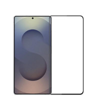 Извит 3D удароустойчив стъклен протектор покриващ целия екран за Samsung Galaxy S26 Ultra - с черна рамка