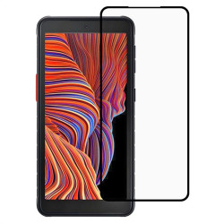 Удароустойчив стъклен протектор за Samsung Galaxy XCover 5 EE - с черна рамка