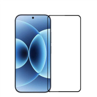 Извит 3D удароустойчив стъклен протектор покриващ целия екран за Xiaomi 17T Pro - с черна рамка
