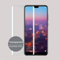 Извит 3D удароустойчив стъклен протектор покриващ целия екран марка MOFI за Huawei P20 - цвят прозрачен