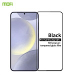 Извит 3D удароустойчив стъклен протектор покриващ целия екран марка MOFI за Samsung Galaxy S25 - с черна рамка - 1 Извит 3D удароустойчив стъклен протектор покриващ целия екран марка MOFI за Samsung Galaxy S25 - с черна рамка - 1