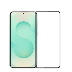 Извит 3D удароустойчив стъклен протектор покриващ целия екран марка MOFI за Samsung Galaxy S26 - с черна рамка 