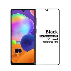 Удароустойчив стъклен протектор покриващ целия екран марка MOFI за Samsung Galaxy A31 - цвят черен