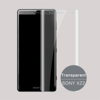Извит 3D удароустойчив стъклен протектор покриващ целия екран марка MOFI за Sony Xperia XZ2 - цвят прозрачен