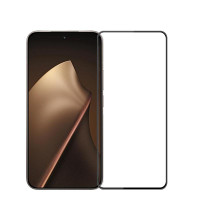 Извит 3D удароустойчив стъклен протектор покриващ целия екран марка MOFI за Xiaomi 15T/15T Pro - с черна рамка 