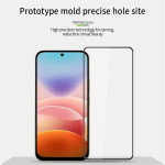 Извит 3D удароустойчив стъклен протектор покриващ целия екран марка MOFI за Xiaomi Redmi 17 4G/5G - с черна рамка  - 2