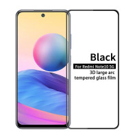 Извит 3D удароустойчив стъклен протектор покриващ целия екран за Xiaomi Redmi Note 10 5G/POCO M3 Pro - с черна рамка