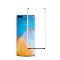 Извит 3D удароустойчив стъклен протектор за екран марка Mocolo за Huawei P40 Pro - с черна рамка