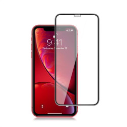 Удароустойчив стъклен протектор за екран марка Mocolo за iPhone XR - цвят черен