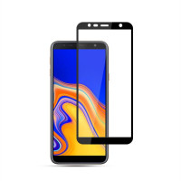 Удароустойчив стъклен протектор за екран марка Mocolo за Samsung Galaxy J6+ - цвят черен