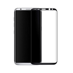 Удароустойчив стъклен протектор покриващ целия екран за Samsung Galaxy S8 Plus - цвят черен