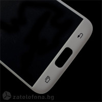 Удароустойчив стъклен протектор покриващ целия екран за Samsung Galaxy S7 - цвят бял