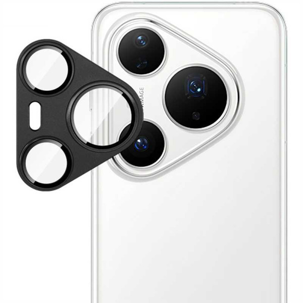 Удароустойчив стъклен протектор за камера марка IMAK за Huawei Pura 80 Pro/Pro+ - с черна рамка Удароустойчив стъклен протектор за камера марка IMAK за Huawei Pura 80 Pro/Pro+ - с черна рамка