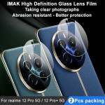 Два броя удароустойчив стъклен протектор за камера марка IMAK за Realme 12 Pro/12 Pro+ - 2