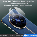 Два броя удароустойчив стъклен протектор за камера марка IMAK за Realme 12 Pro/12 Pro+ - 0