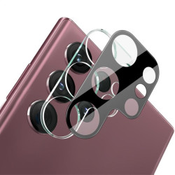 Удароустойчив стъклен протектор за камера марка IMAK за Samsung Galaxy S23 Ultra - с черна рамка