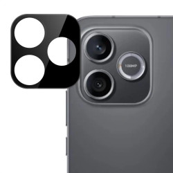 Удароустойчив стъклен протектор за камера за Honor 600 Lite - черна рамка