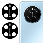 Два броя удароустойчив стъклен протектор за камера за Honor Magic7 Pro - черна рамка Два броя удароустойчив стъклен протектор за камера за Honor Magic7 Pro - черна рамка