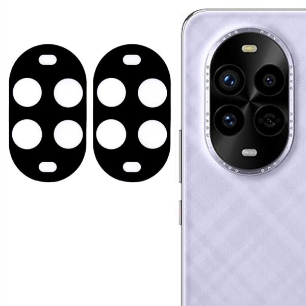 Два броя удароустойчив стъклен протектор за камера за Huawei Nova 13 Pro - черна рамка Два броя удароустойчив стъклен протектор за камера за Huawei Nova 13 Pro - черна рамка