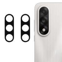 Два броя удароустойчив стъклен протектор за камера за OnePlus Nord 5 5G - черна рамка